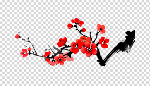 나무 식물 편집이미지 꽃 예술 컬러 잎 자연 페인팅 생명 수채화 빨간색 봄 PNG 계절 생태계 파일형식