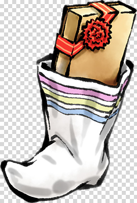 편집이미지 꽃 리본 무지개 크리스마스 겨울 포장 부츠 선물 장식 상자 줄무늬 흰색 PNG 자연요소 식물 계절 기념일 컬러 신발 무늬 파일형식