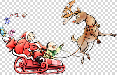 편집이미지 어린이 크리스마스 겨울 함께함 선물 웃음 산타클로스 축제 희망 기쁨 루돌프 즐거움 썰매 마법 PNG 계절 기념일 감정 컨셉 사슴 표정 사람 파일형식