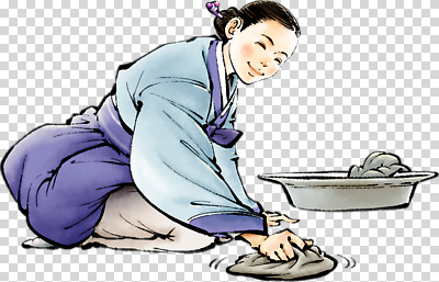 동양문화 한국전통 전통 감정 고건축 한국 사람 시골 파일형식 여자 전통의상 반죽 한옥 주방 농촌 한국문화 요리 가사 행복 편집이미지 PNG