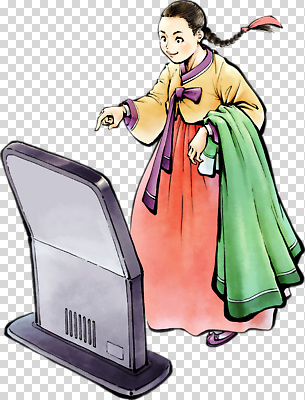 한국전통 전통 여자 아시아 어린이 컨셉 전통의상 파일형식 소녀 한복 전자제품 터치 조작 흥미 한국 문화 기술 컬러 디자인 패션 뷰티풀 편집이미지 PNG