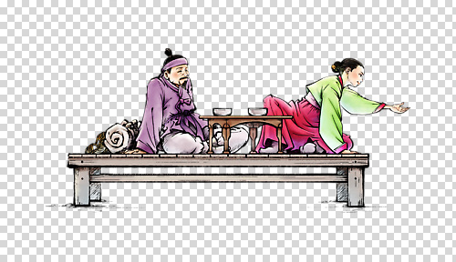 전통 아시아 컨셉 관계 한국 말하기 사람 친구 마시기 파일형식 남자 전통의상 대화 방 차마시기 문화 우정 한국전통 소통 편집이미지 PNG