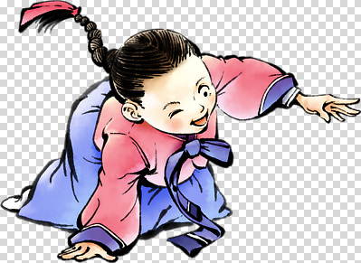 한국전통 감정 아시아 컨셉 모션 표정 사람 전통의상 파일형식 어린이 한복 놀이 문화 전통 즐거움 옷 무릎꿇기 웃음 귀여움 한국 편집이미지 PNG