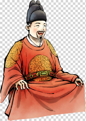 전통 아시아 표정 사람 감각 왕 파일형식 전통의상 웃음 역사 문화 한국 옷 편안함 남자 세종대왕 의식 편집이미지 PNG