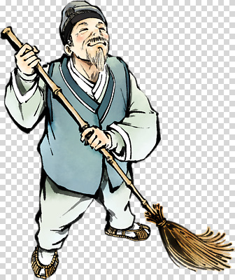 한국전통 전통 감정 컨셉 고건축 표정 사람 라이프 위생 청소도구 파일형식 청소 남자 빗자루 미소 전통의상 여유 일상 화합 한옥 문화 환경 청결 평화 작업 수고 편집이미지 PNG