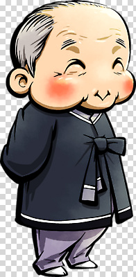 편집이미지 캐릭터 옷 노년 감정 전통문화 중년 한국 미소 웃음 귀여움 표현 편안함 한복 PNG 한국전통 전통 아시아 문화 컨셉 표정 성인 감각 전통의상 파일형식