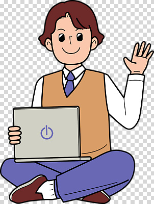 교육 상의 모션 사람 라이프 전자제품 강의 파일형식 언택트 남자 캐릭터 노트북 온라인강의 손흔들기 스웨터 앉기 컴퓨터 학습 의사소통 디지털 기술 일상 편집이미지 PNG