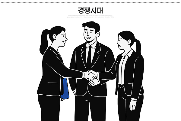 여자 남자 일러스트 비즈니스 관계 성공 회의 협력 직장 대화 세명 사무실 믿음 발전 전문직 모던 관리자 의사소통 국내일러스트 AI파일 직업 감정 컨셉 회사 말하기 사람 파일형식 벡터
