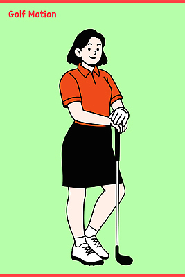 캐릭터 스포츠 포즈 백그라운드 상의 골프 일러스트 소녀 소년 취미 치마 운동 검은색 주황색 골프채 스윙 연습 퍼포먼스 기초 스타일 워크숍 국내일러스트 AI파일 옷 여자 남자 어린이 컬러 비즈니스 하의 골프용품 건강 구기 파일형식 벡터