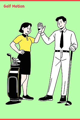 여자 교육 남자 감정 스포츠 골프 일러스트 건강 대화 취미 야외 운동 즐거움 클럽 하이파이브 교류 레슨 소통 친목 국내일러스트 AI파일 컨셉 수업 말하기 사람 손짓 구기 파일형식 벡터