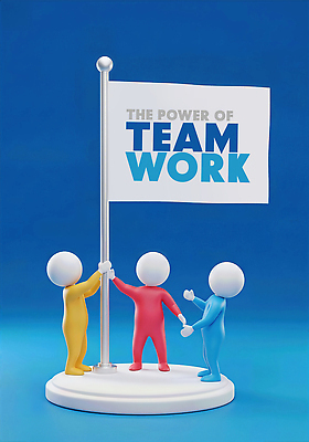 PSD 편집이미지 캐릭터 상징 컬러 협력 함께함 조형물 힘 깃발 목표 소통 중요성 창의성 이미지편집 컨셉 미술 파일형식