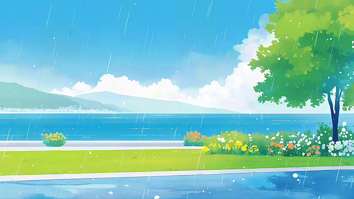 식물 컬러 컨셉 서비스 생태계 파일형식 바다 정원 파란색 풍경 자연 하늘 클라우드서비스 꽃 채소 평화 뷰티풀 차분 초록색 나무 수평선 수채화 고요 국내일러스트 일러스트 JPG