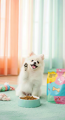 JPG 편집이미지 행복 반려견 컬러 놀이 집안 디저트 반려동물 장난감 귀여움 매트 커튼 강아지 먹이 유기농 손흔들기 편집실사 AI포토 AI콘텐츠 동물 웰빙 감정 음식 컨셉 모션 실내 개 CG 파일형식