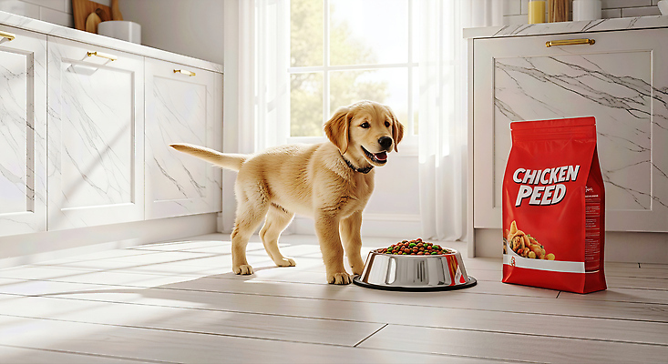 JPG 동물 편집이미지 감정 음식 주택 반려동물 귀여움 주방 식사 강아지 먹이 개사료 주거공간 편집실사 AI포토 AI콘텐츠 컨셉 건물 공간 개 CG 파일형식