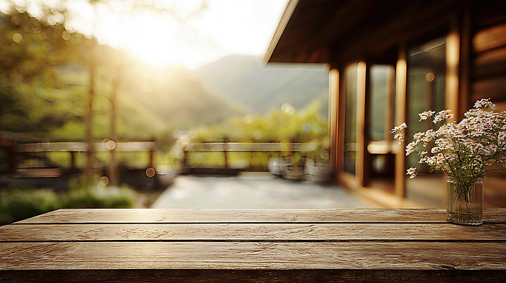 JPG 편집이미지 꽃 여유 자연 아침 휴식 실내 풍경 야외 목재 햇빛 평화 정원 꽃병 나무탁자 편집실사 AI컴퓨터그래픽 AI콘텐츠 주간 나무 식물 감정 컨셉 재료 탁자 내부 태양 CG 생태계 파일형식