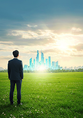 JPG 편집이미지 남자 하늘 성공 미래 풍경 정장 잔디 초록색 햇빛 꿈 도시 비즈니스맨 발전 스카이라인 가능 의료성형뷰티 이미지편집 AI컴퓨터그래픽 AI콘텐츠 식물 옷 컬러 컨셉 비즈니스 사람 태양 직장인 파일형식