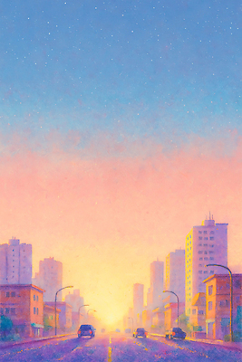 JPG 건축물 도로 컬러 교통 일러스트 자연 하늘 아침 풍경 일상 빛 일출 고층빌딩 고요 새벽 도시 국내일러스트 주간 자연요소 건축 길 교통시설 빌딩 라이프 노을 생태계 파일형식