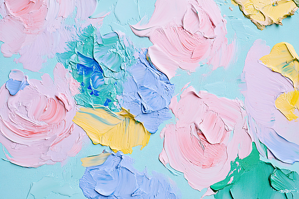 JPG 편집이미지 꽃 예술 컬러 백그라운드 페인팅 질감 작품 뷰티풀 색채 창작 편집실사 식물 미술 CG 파일형식