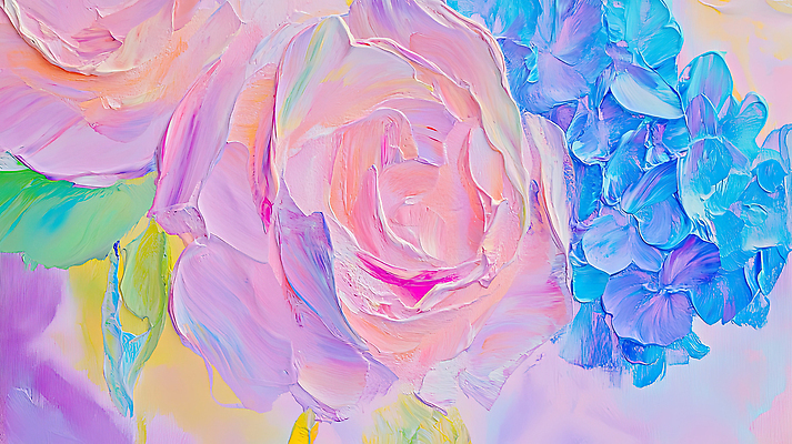 JPG 식물 편집이미지 꽃다발 자연 미술 여름 장미 봄 화려 그림 부드러움 화사함 수국 조화 색감 편집실사 계절 꽃 컨셉 문화예술 감각 CG 생태계 파일형식