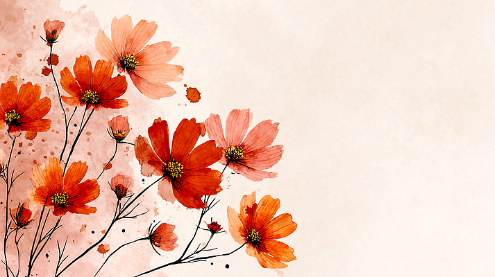 JPG 식물 디자인 꽃 예술 분홍색 컬러 꽃다발 배경화면 백그라운드 일러스트 자연 수채화 장식 인테리어 감성 뷰티풀 아크릴 국내일러스트 컨셉 재질 생태계 파일형식