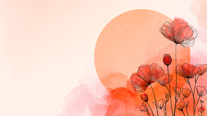 JPG 꽃 예술 컬러 백그라운드 일러스트 상상 자연 생명 평화 일출 주황색 표현 분위기 머리핀 그림 장면 조화 뷰티풀 생동감 국내일러스트 식물 컨셉 장신구 노을 생태계 파일형식