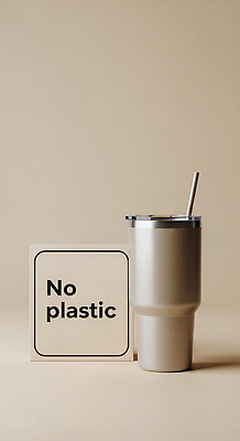 JPG 편집이미지 캠페인 탁자 생활 컵 환경 금속 재활용 금지 표지판 보호 쓰레기 플라스틱 에코 친환경 편집실사 식기 가구 컨셉 재질 알림판 CG 파일형식