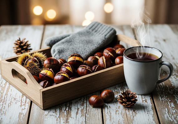 나무 잡화 계절 음식 컨셉 잔 쟁반 목재 감각 CG 파일형식 겨울 디저트 장갑 찻잔 나무쟁반 소나무 따뜻함 감성 편안함 가정 JPG 편집실사 편집이미지