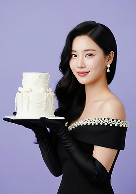 JPG 편집이미지 드레스 여자 패션 결혼식 미소 이벤트 케이크 보라색 축하 생일 우아함 뷰티풀 의료성형뷰티 스타일 편집실사 옷 기념일 컬러 결혼 컨셉 디저트 표정 사람 CG 파일형식