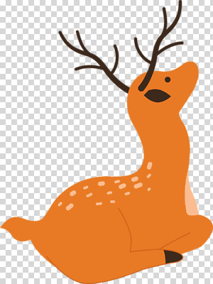 기념일 컬러 컨셉 포유류 모션 생태계 파일형식 사슴 주황색 동물 디자인 귀여움 그림 앉기 크리스마스 숲 자연 특징 장식 편집이미지 PNG