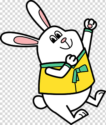 클립아트 동물 편집이미지 캐릭터 어린이 웃음 귀여움 기쁨 춤 토끼 즐거움 PNG 흰토끼 감정 컨셉 포유류 문화예술 표정 사람 반려동물 파일형식