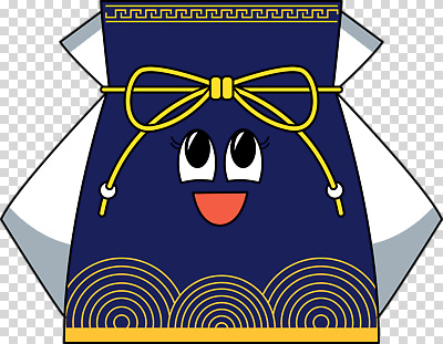 컬러 컨셉 전통소품 표정 파일형식 복주머니 캐릭터 전통 복식 디자인 귀여움 아기자기 파란색 웃음 문화 편집이미지 PNG