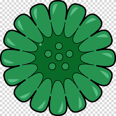 모양 편집이미지 디자인 꽃잎 꽃 예술 컬러 그래픽 초록색 점 중앙 PNG 단순화된 생동감 식물 파일형식