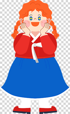 편집이미지 전통 옷 패션 행복 문화 어린이 컬러 놀이 한국 표정 소녀 귀여움 기쁨 한복 PNG 빨간머리 한국전통 헤어스타일 여자 감정 아시아 컨셉 사람 전통의상 파일형식