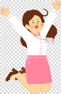 직업 감정 회사 비즈니스 모션 하의 표정 사람 파일형식 여자 점프 행복 사무실 웃음 기쁨 에너지 직장 작업 사무원 치마 편집이미지 PNG