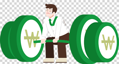 컨셉 돈 건강 사람 운동 헬스 파일형식 무게 아령 남자 원화 힘 경제 가치 스트레스 몸무게 운동기구 피곤 그래픽 편집이미지 PNG