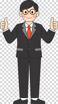 옷 감정 컨셉 손가락 표정 사람 파일형식 남자 캐릭터 정장 엄지손가락 긍정 미소 자신감 작업 비즈니스 행복 표현 모션 포즈 편집이미지 PNG