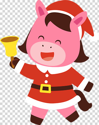 옷 기념일 감정 컬러 컨셉 크리스마스 표정 파일형식 산타클로스 캐릭터 분홍색 드레스 종 귀여움 행복 축제 모션 웃음 장식 백그라운드 편집이미지 PNG