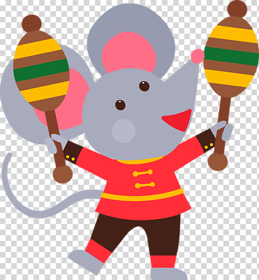 감정 음악 문화예술 타악기 사람 신체부위 설치류 파일형식 쥐 캐릭터 악기 마라카스 동물 즐거움 컬러 표정 손 놀이 축제 어린이 편집이미지 PNG