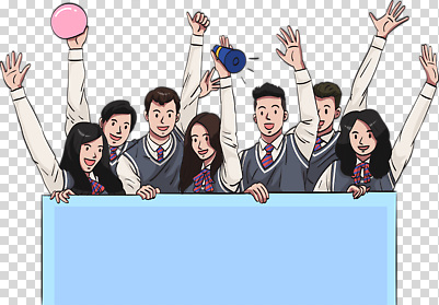 편집이미지 학생 응원 모션 표정 친구 파티 축제 기쁨 모임 즐거움 풍선 PNG 소통 친목 흥미 감정 컨셉 관계 이벤트 파일형식