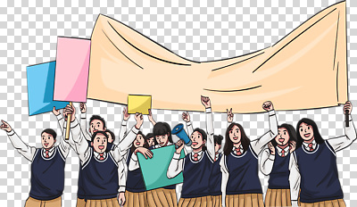 편집이미지 학생 컬러 학교 모션 표현 표어 그룹 민주주의 서명 PNG 목소리 시위 관심 주장 교육 파일형식