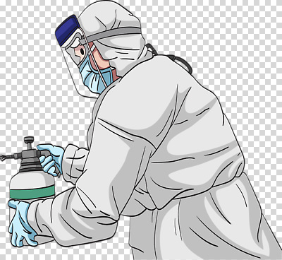 편집이미지 건강 안전 청결 위생 보호장비 청소 예방 공공장소 PNG 방역 소독 소독제 작업자 방역복 옷 장소 장비 파일형식