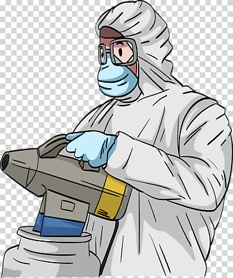 편집이미지 실내 건강 마스크 안전 작업 바이러스 위생 보호장비 청소 PNG 방역 소독 위생관리 방역복 옷 관리 내부 장비 파일형식