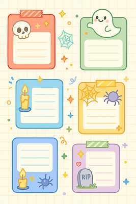 디자인 컬러 스티커 패턴 일러스트 촛불 호박 문구용품 해골 사탕 장식 귀여움 공책 할로윈 메모지 유령 마녀 거미 핸드메이드 아기자기 국내일러스트 AI파일 곤충 컨셉 무늬 채소 초 디저트 뼈 사무용품 오브젝트 파일형식 벡터