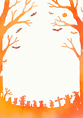 JPG 나무 캐릭터 어린이 백그라운드 일러스트 촛불 해골 프레임 사탕 그림자 축제 주황색 고양이 할로윈 분위기 유령 마녀 박쥐 전설 몽환 국내일러스트 AI일러스트 AI콘텐츠 식물 컬러 컨셉 초 포유류 디저트 뼈 사람 반려동물 파일형식