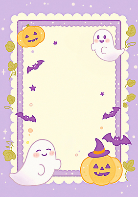JPG 캐릭터 디자인 컬러 백그라운드 일러스트 캘리그라피 호박 프레임 이벤트 장식 파티 귀여움 보라색 축제 할로윈 분위기 유령 그림 박쥐 국내일러스트 AI일러스트 AI콘텐츠 컨셉 채소 포유류 파일형식