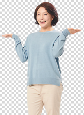 편집이미지 손 여자 행복 감정 포즈 모션 실내 따뜻함 미소 파란색 표현 편안함 스웨터 PNG 자아 스타일 컬러 상의 표정 사람 내부 신체부위 감각 파일형식 옷