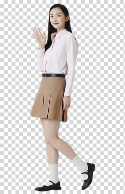 편집이미지 학생 옷 여학생 교육 패션 교복 학교 청소년 미소 생활 친구 청춘 봄 PNG 손흔들기 클래스 계절 여자 컨셉 관계 모션 표정 사람 파일형식