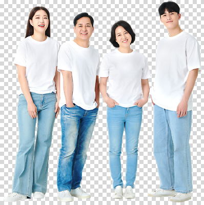 편집이미지 패션 포즈 가족 웃음 여러명 캐주얼 친구 다정 청바지 그룹 편안함 PNG 소통 스타일 옷 다수 컨셉 바지 관계 표정 사람 감각 파일형식 하의