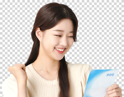 편집이미지 손 여자 행복 감정 얼굴 백그라운드 표정 촬영 기쁨 소식 편지 읽기 확인 PNG 순간 모션 사람 신체부위 파일형식