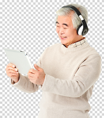 감정 음향기기 컨셉 상의 모션 문화예술 표정 사람 성인 전자제품 스마트기기 파일형식 노년 남자 태블릿 음악 헤드폰 행복 기쁨 스웨터 즐거움 기술 취미 미소 들기 체험 편집이미지 PNG